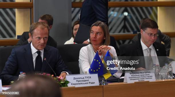 European Council President Donald Tusk and High Representative of the European Union for Foreign Affairs and Security Policy Federica Mogherini...