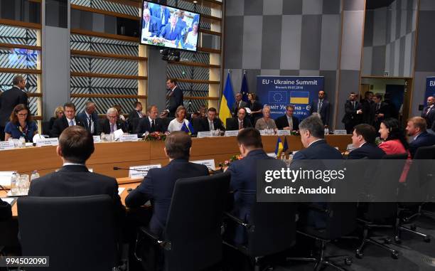 President of Ukraine Petro Poroshenko , European Council President Donald Tusk , President of the European Commission Jean-Claude Juncker and High...