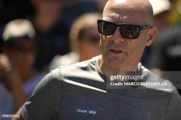 Great Britain Team Sky team principal, Sir Dave Brailsford is pictured prior to the third stage of the 105th edition of the Tour de France cycling...