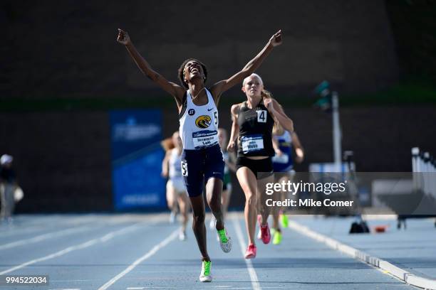 Darroneshia Lott of Coker College competes in the 800 meter run but was disqualified during the Division II Men's and Women's Outdoor Track and Field...