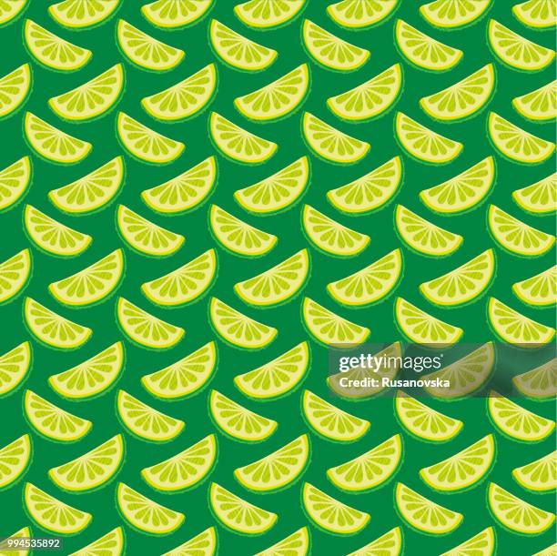 limes. citrus fruits seamless pattern - vitamin c stock illustrations