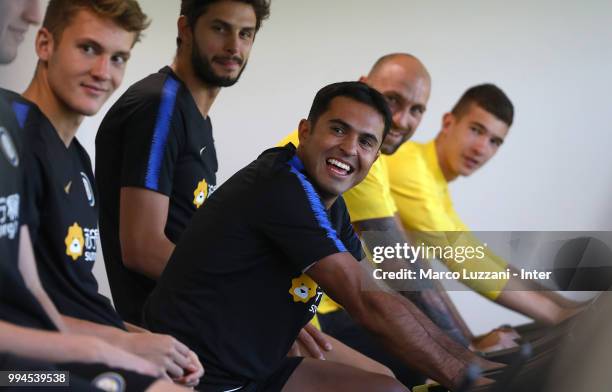 Eder Citadin Martins of FC Internazionale looks on during the FC Internazionale training session at the club's training ground Suning Training Center...