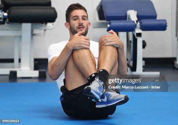 Roberto Gagliardini of FC Internazionale looks on during the FC Internazionale training session at the club's training ground Suning Training Center...