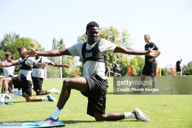 Daniel Amartey during the Leicester City pre-season training camp on July 09, 2018 in Evian, France.