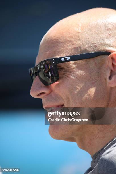 Start / Dave Brailsford of Great Britain Team Manager of Team Sky / during the 105th Tour de France 2018, Stage 3 a 35,5km Team time trial stage /...
