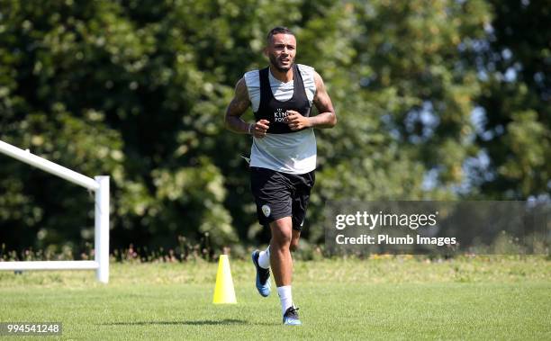 Danny Simpson during the Leicester City pre-season training camp on July 09, 2018 in Evian, France.