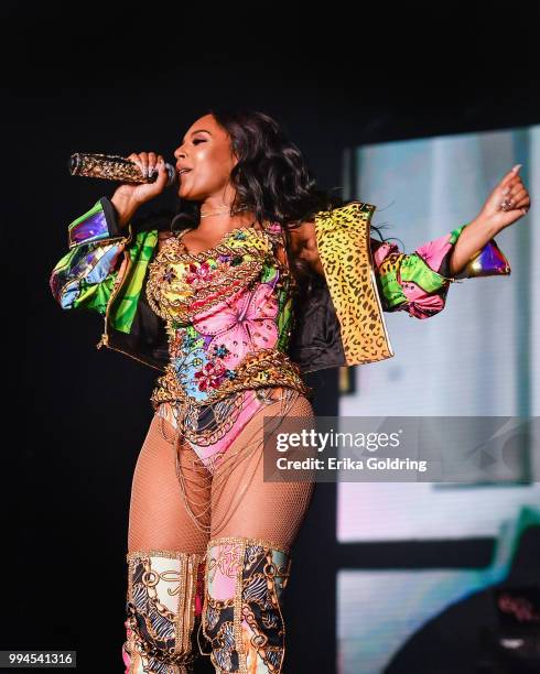 Ashanti performs onstage during the 2018 Essence Festival at the Mercedes-Benz Superdome on July 8, 2018 in New Orleans, Louisiana.