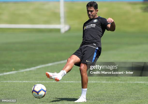 Eder Citadin Martins of FC Internazionale in action during the FC Internazionale training session at the club's training ground Suning Training...