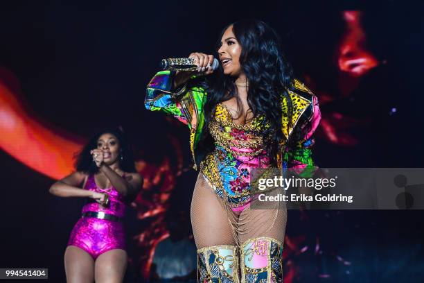 Ashanti performs onstage during the 2018 Essence Festival at the Mercedes-Benz Superdome on July 8, 2018 in New Orleans, Louisiana.