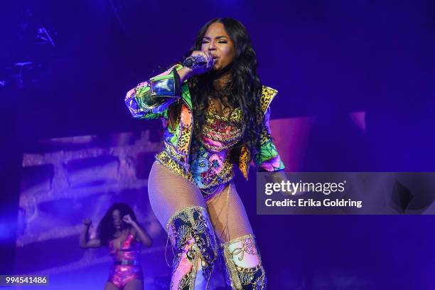 Ashanti performs onstage during the 2018 Essence Festival at the Mercedes-Benz Superdome on July 8, 2018 in New Orleans, Louisiana.