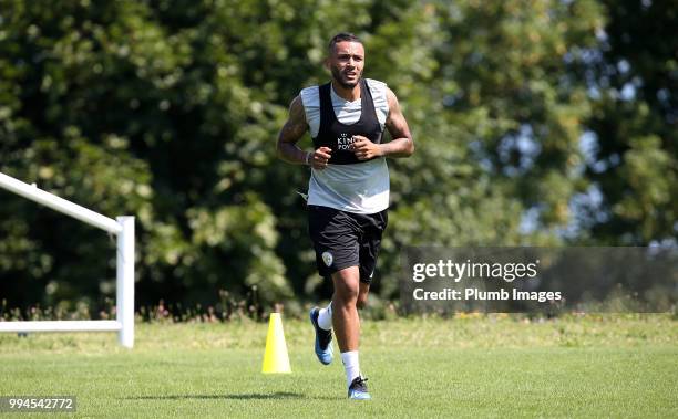 Danny Simpson during the Leicester City pre-season training camp on July 09, 2018 in Evian, France.