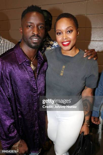 Elijah Kelley and Chrisette Michele attend the 2018 Essence Festival - Day 3 on July 8, 2018 in New Orleans, Louisiana.