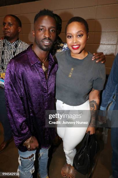 Elijah Kelley and Chrisette Michele attend the 2018 Essence Festival - Day 3 on July 8, 2018 in New Orleans, Louisiana.