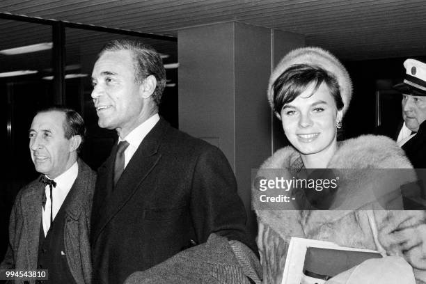 Photo taken on January 12, 1962 at Orly airport shows Dominican diplomat and Chief of the Dominican Embassy Porfirio Rubirosa and his fifth and last...
