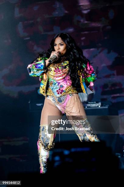 Ashanti performs onstage during the 2018 Essence Festival at the Mercedes-Benz Superdome on July 8, 2018 in New Orleans, Louisiana.