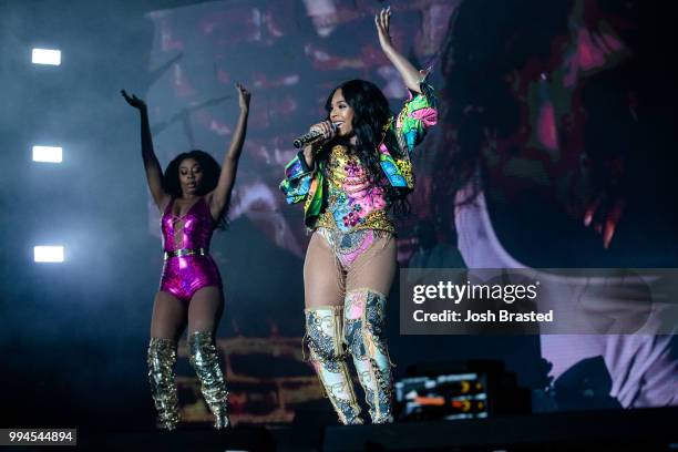 Ashanti performs onstage during the 2018 Essence Festival at the Mercedes-Benz Superdome on July 8, 2018 in New Orleans, Louisiana.