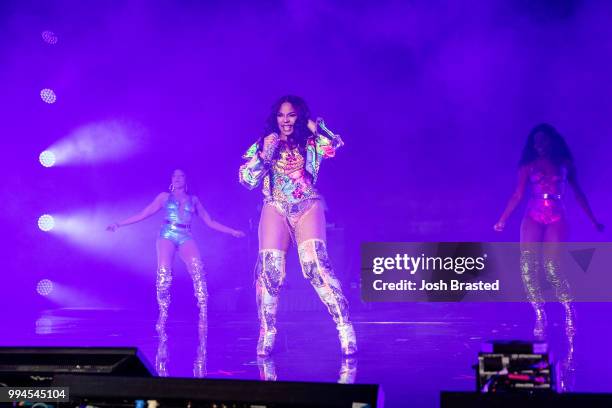 Ashanti performs onstage during the 2018 Essence Festival at the Mercedes-Benz Superdome on July 8, 2018 in New Orleans, Louisiana.