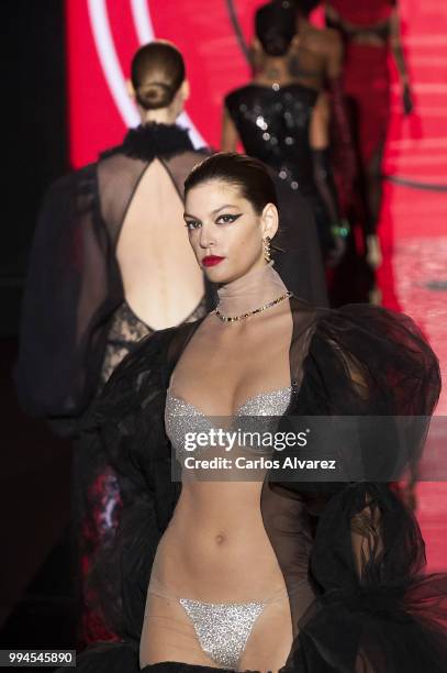 Models walk the runway at Andres Sarda show at Mercedes Benz Fashion Week Madrid Spring/ Summer 2019 on July 9, 2018 in Madrid, Spain.