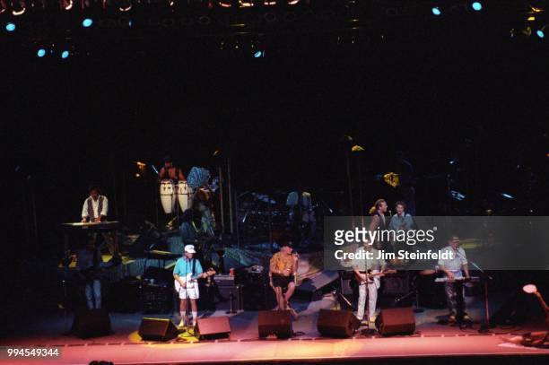 The Beach Boys perform on the Summer In Paradise Tour at the Minnesota State Fair in St. Paul, Minnesota on September 6, 1992.
