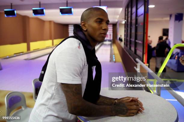 Ashley Young looks on after the England press conference at Repino Cronwell Park Hotel on July 9, 2018 in Saint Petersburg, Russia.