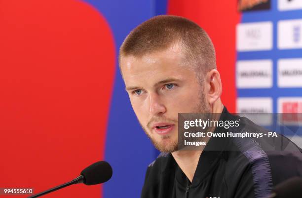 England's Eric Dier speaks during the media access at Repino Cronwell Park.