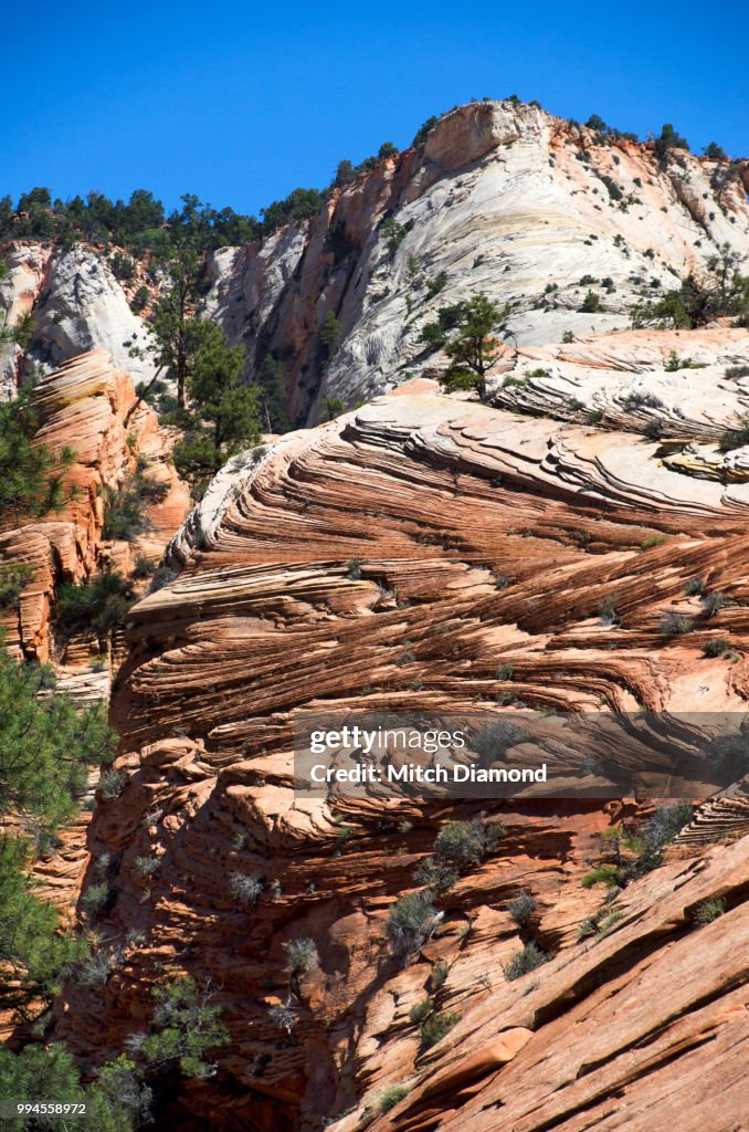 Zion Striped Rocks Zion National Park Rock Formations High-Res Stock Photo - Getty Images