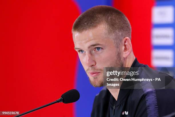 England's Eric Dier speaks during the media access at Repino Cronwell Park.