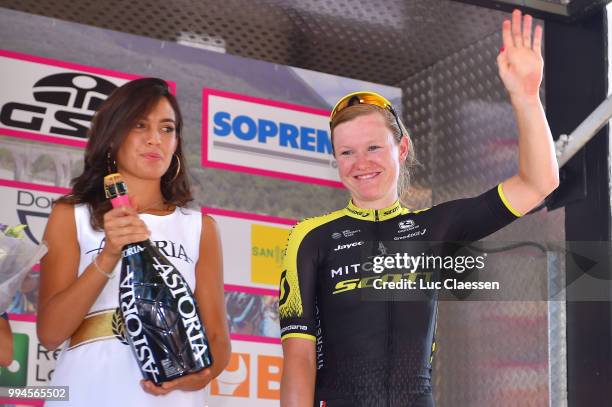 Podium / Jolien DHoore of Belgium and Team Mitchelton-Scott / Celebration / Champagne / during the 29th Tour of Italy 2018 - Women, Stage 4 a 109km...