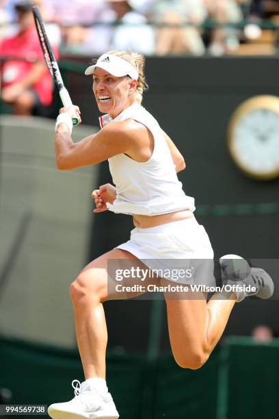 Women's Singles - Angelique Kerber v Belinda Bencic - Angelique Kerber at All England Lawn Tennis and Croquet Club on July 9, 2018 in London, England.