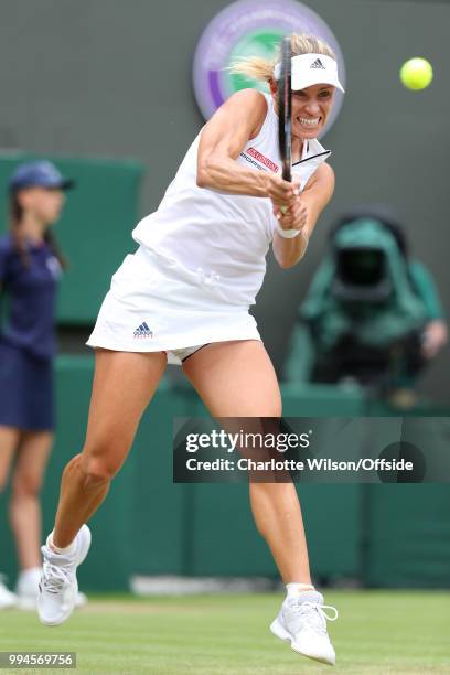 Women's Singles - Angelique Kerber v Belinda Bencic - Angelique Kerber at All England Lawn Tennis and Croquet Club on July 9, 2018 in London, England.