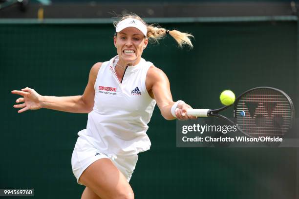 Women's Singles - Angelique Kerber v Belinda Bencic - Angelique Kerber at All England Lawn Tennis and Croquet Club on July 9, 2018 in London, England.