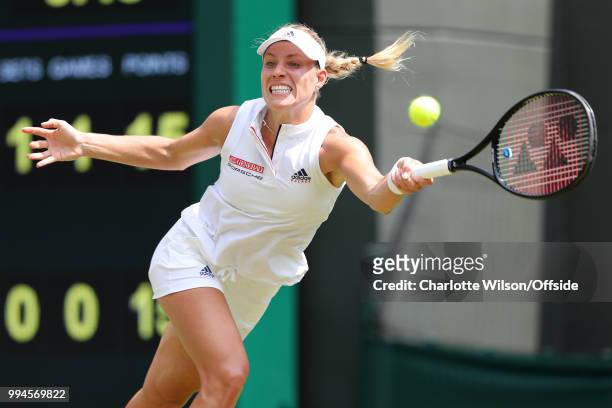 Women's Singles - Angelique Kerber v Belinda Bencic - Angelique Kerber at All England Lawn Tennis and Croquet Club on July 9, 2018 in London, England.