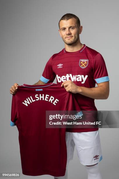 West Ham United new signing Jack Wilshere poses on July 9, 2018 in London, United Kingdom.