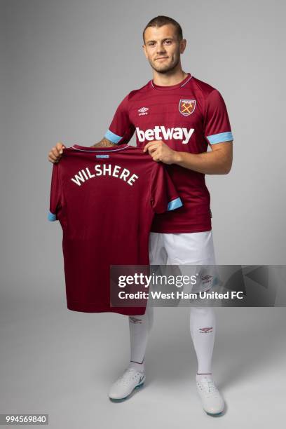 West Ham United new signing Jack Wilshere poses on July 9, 2018 in London, United Kingdom.