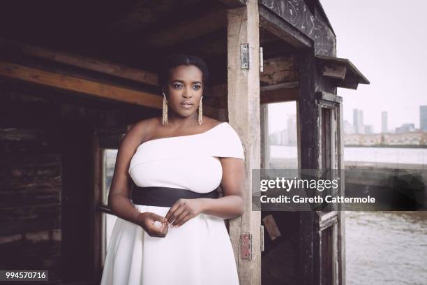 Actor Wunmi Mosaku is photographed on April 24, 2017 in London, England.