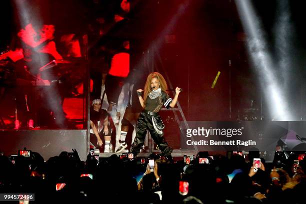 Janet Jackson performs onstage during the 2018 Essence Festival presented by Coca-Cola - Day 3 at Louisiana Superdome on July 7, 2018 in New Orleans,...