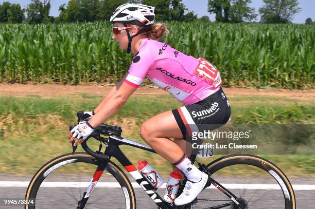 Leah Kirchmann of Canada and Team Sunweb / Pink leaders jersey / during the 29th Tour of Italy 2018 - Women, Stage 4 a 109km stage from Piacenza to...