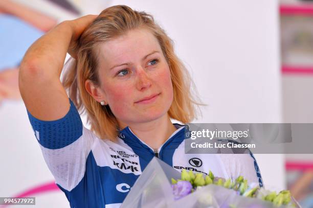 Podium / Lotta Lepisto of Finland and Cervelo-Bigla Pro Cycling Team / Celebration / during the 29th Tour of Italy 2018 - Women, Stage 4 a 109km...