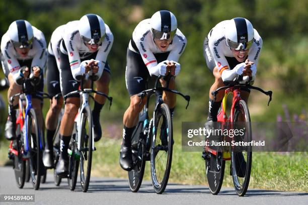 Jonathan Castroviejo of Spain and Team Sky / during the 105th Tour de France 2018, Stage 3 a 35,5km Team time trial stage / TTT / from Cholet to...