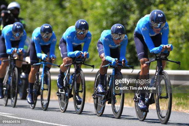 Nairo Quintana of Colombia and Movistar Team / during the 105th Tour de France 2018, Stage 3 a 35,5km Team time trial stage / TTT / from Cholet to...