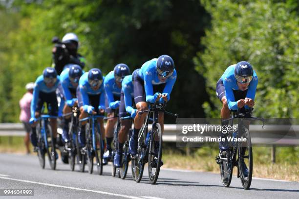 Mikel Landa Meana of Spain and Movistar Team / during the 105th Tour de France 2018, Stage 3 a 35,5km Team time trial stage / TTT / from Cholet to...