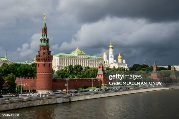 Picture taken on July 9, 2018 shows the Kremlin in Moscow.