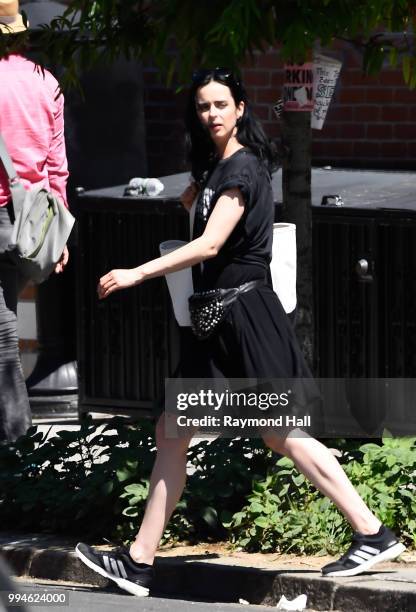 Actress Krysten Ritter is seen on set of "Jessica Jones" on July 9, 2018 in New York City.