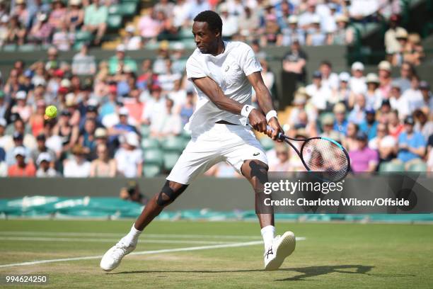Mens Singles - Gael Monfils v Kevin Anderson - Gael Monfils at All England Lawn Tennis and Croquet Club on July 9, 2018 in London, England.