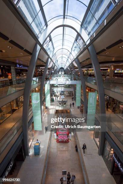 Interior view of the Europa Passage department store in the center of Hamburg.