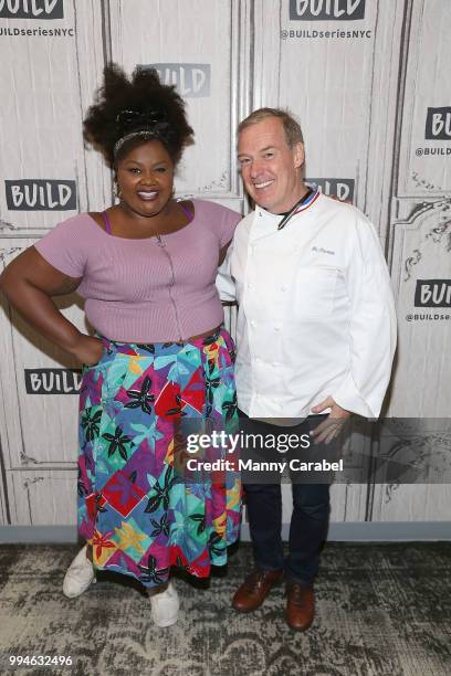 Nicole Byer and Jacques Torres visit Build Series to discuss the TV series "Nailed It" at Build Studio on July 9, 2018 in New York City.