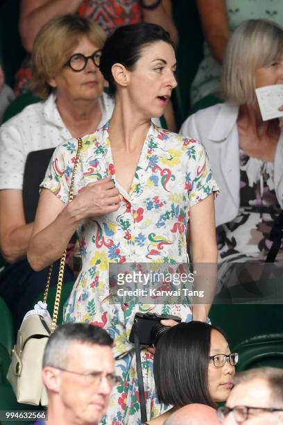 Mary McCartney attends day seven of the Wimbledon Tennis Championships at the All England Lawn Tennis and Croquet Club on July 9, 2018 in London,...