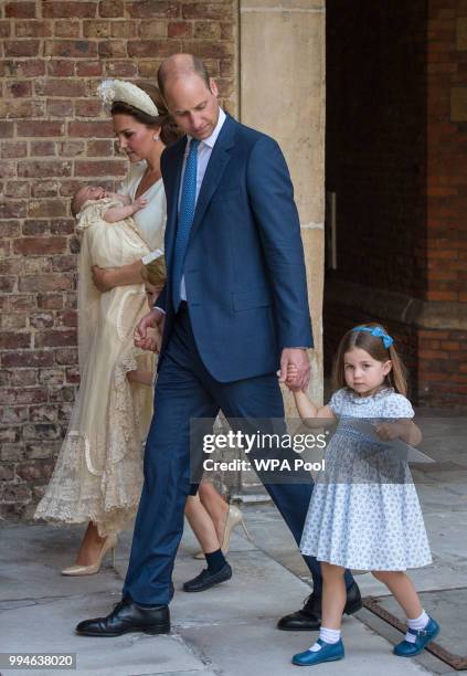 Prince William, Duke of Cambridge and Catherine, Duchess of Cambridge with their children Prince George, Princess Charlotte and Prince Louis after...