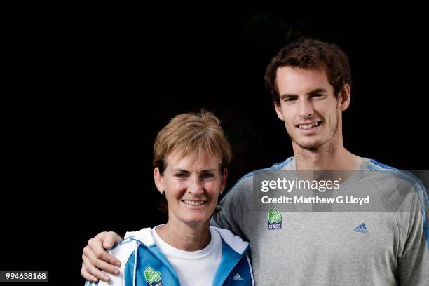 Tennis coach Judy Murray is photographed with her son and tennis player Andy Murray for the Times on June 14, 2011 in London, England.