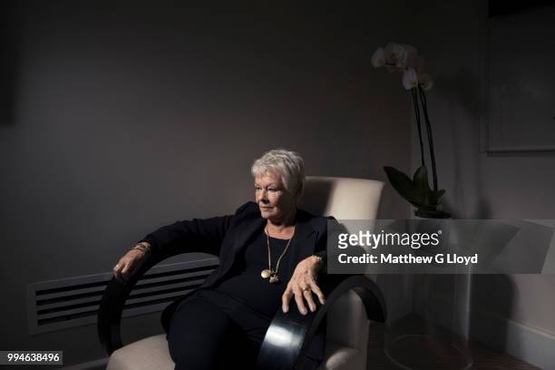 Actor Judi Dench is photographed for Los Angeles Times on October 22, 2013 in London, England.